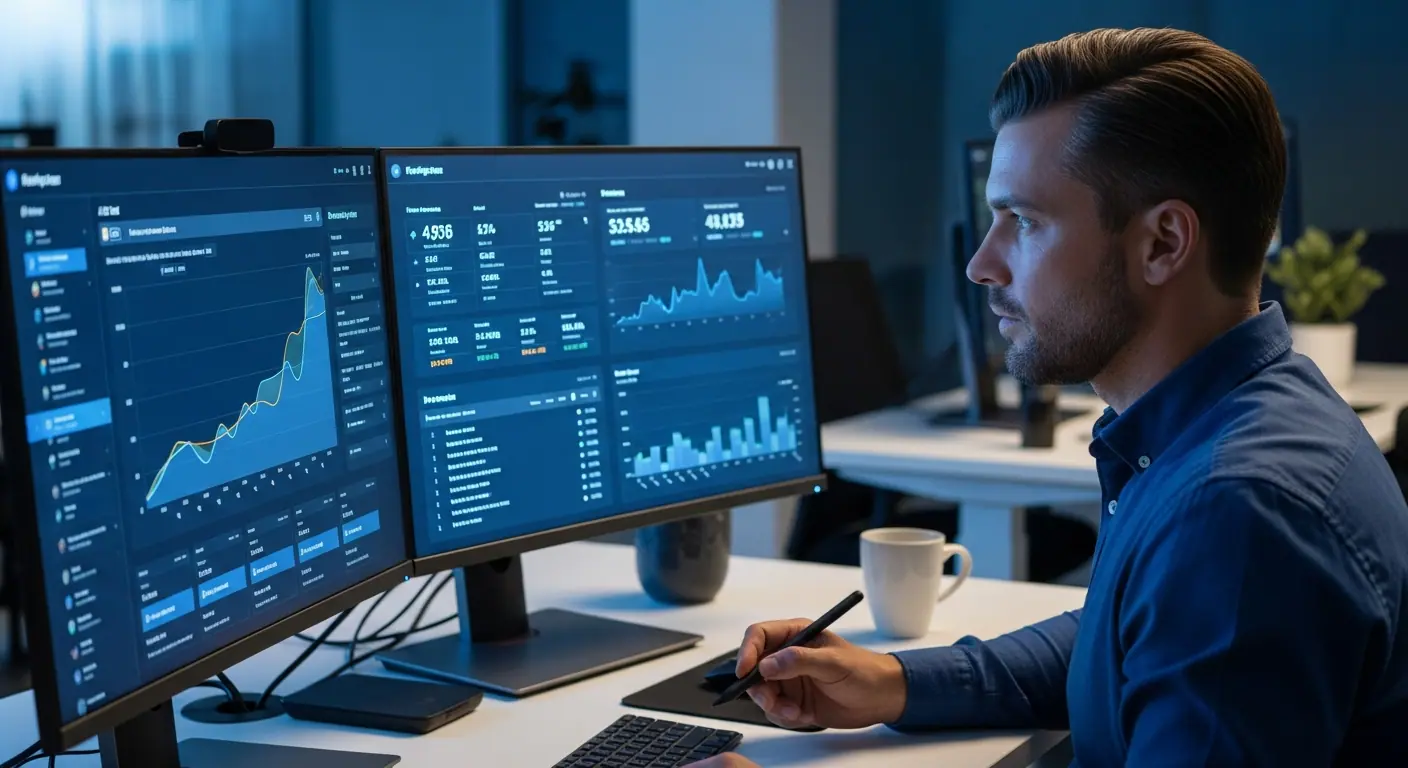 Analyste examinant des résultats de tests A/B et des métriques de performance