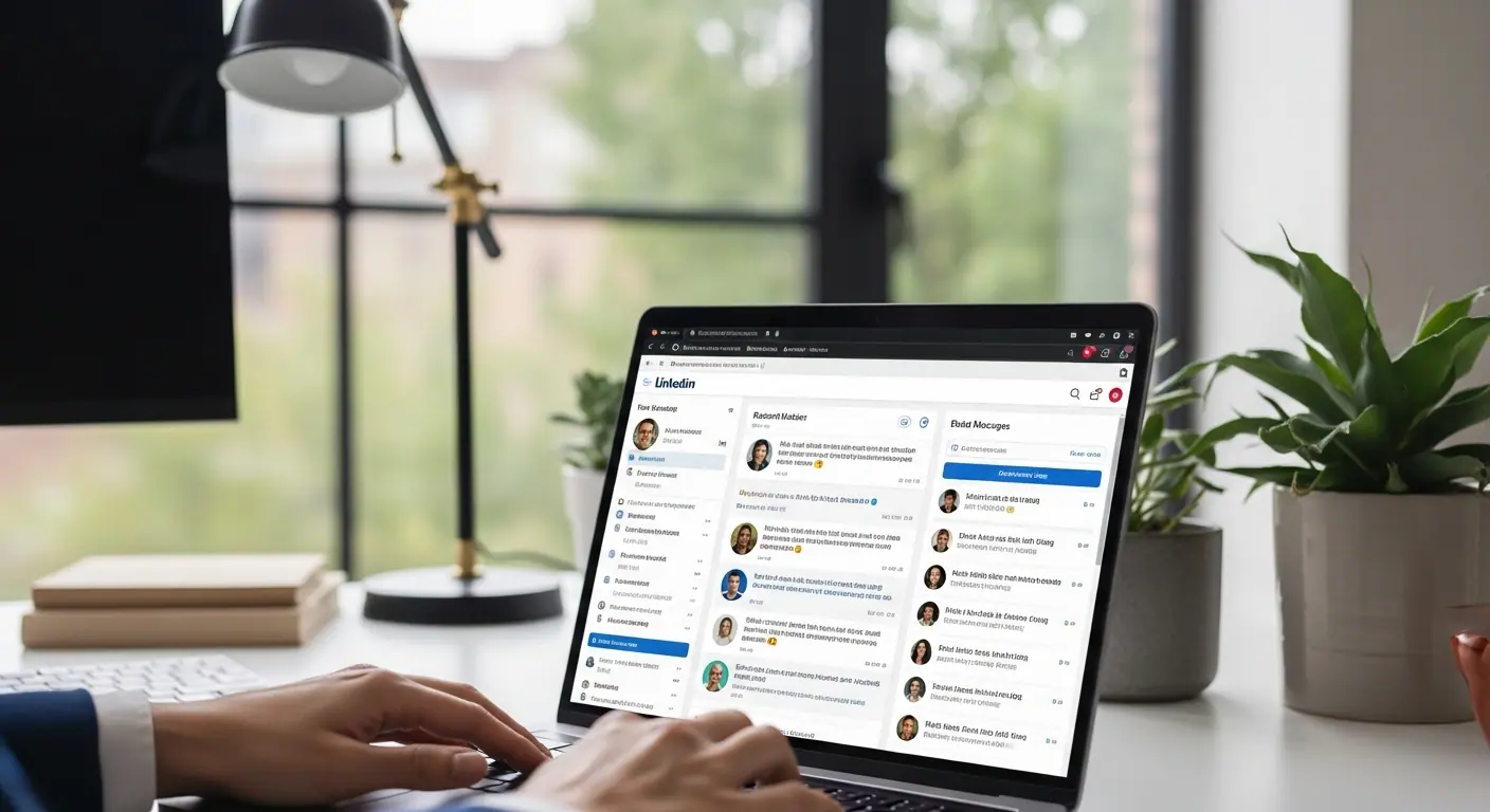 Professionnel pratiquant le social selling sur LinkedIn