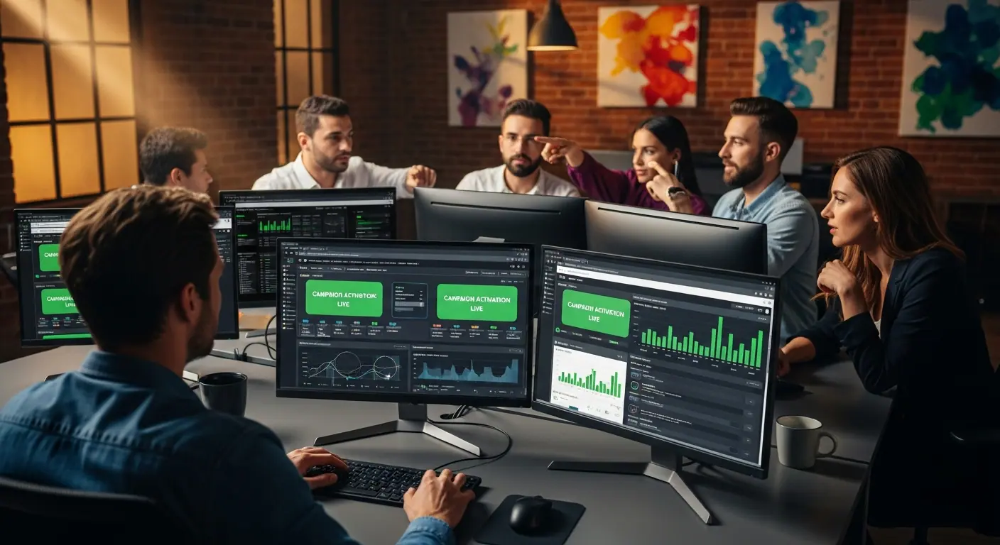 Équipe lançant simultanément plusieurs campagnes d'acquisition