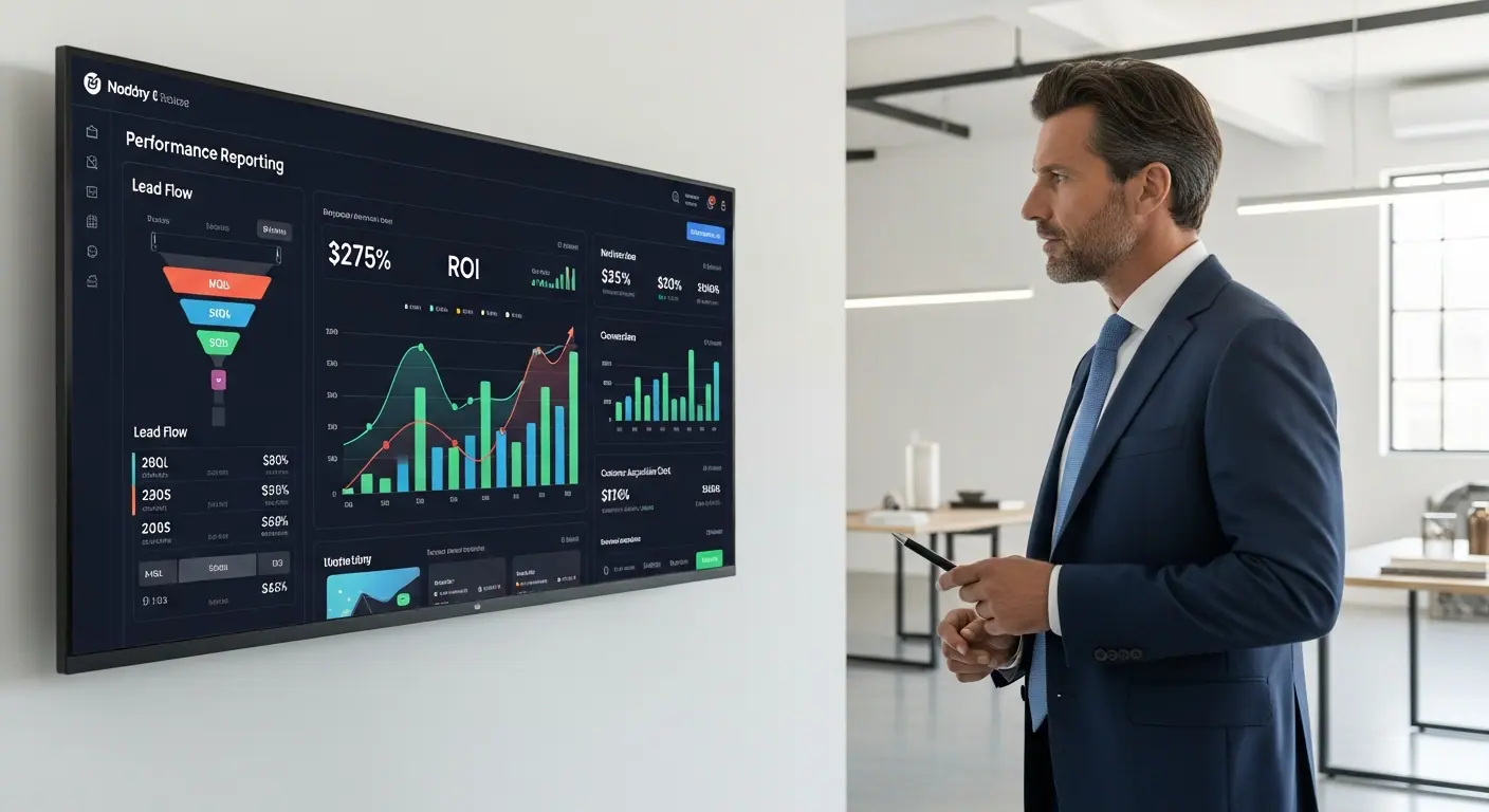 Directeur commercial consultant un tableau de bord de reporting des performances