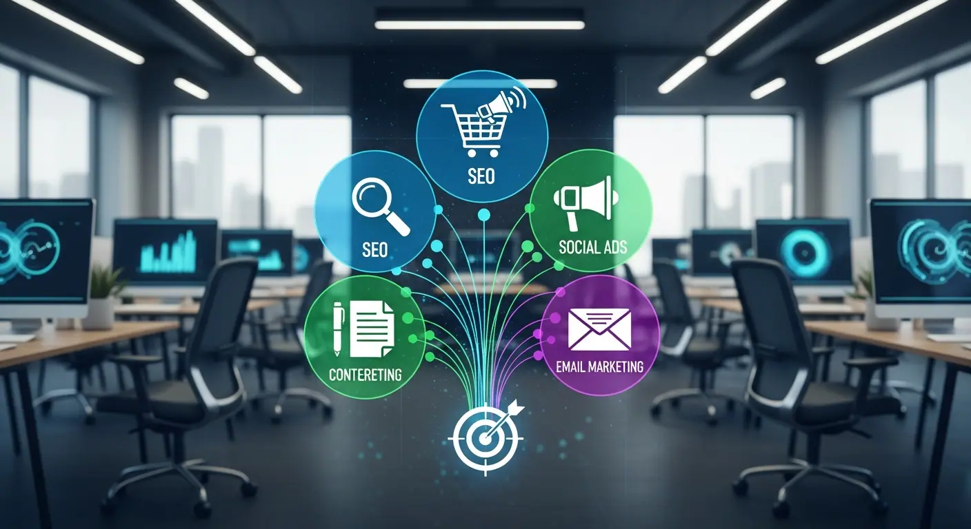Illustration des stratégies d'acquisition multicanales